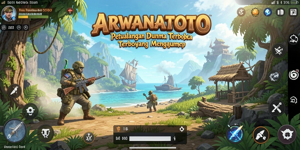 Gameplay ARWANATOTO menampilkan dunia terbuka yang menakjubkan.
