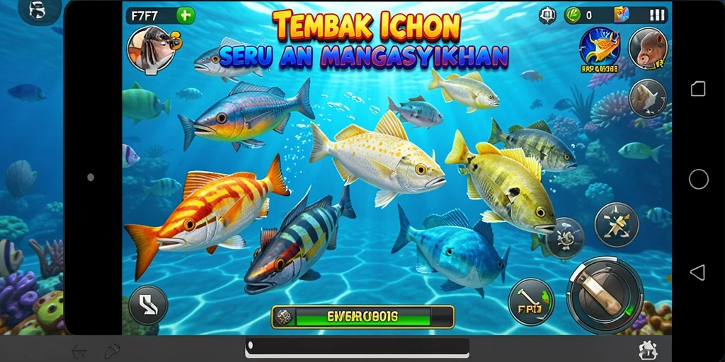 Tampilan menarik dari gameplay Tembak Ikan yang seru.