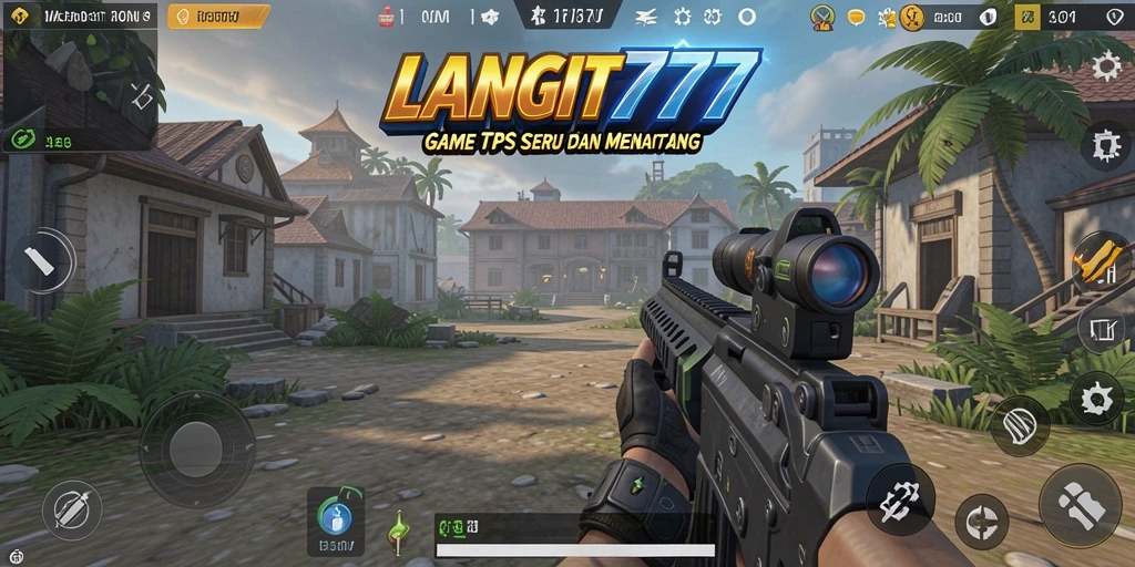 Tampilan gameplay seru dari LANGIT777 yang menampilkan aksi pertempuran.