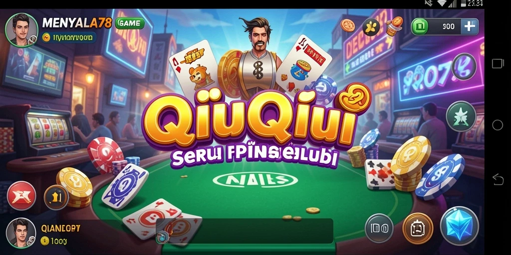 Screenshot MENYALA78 menampilkan pengalaman gameplay QiuQiu yang mendebarkan.