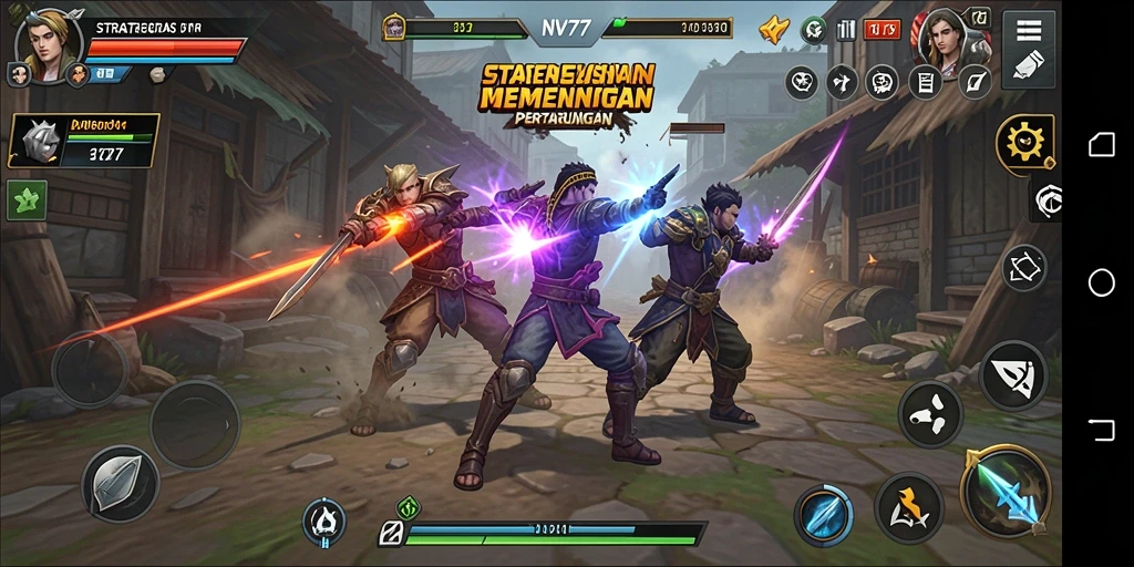 Screenshot NV77 menampilkan pertarungan taktis yang intens dan mendebarkan.