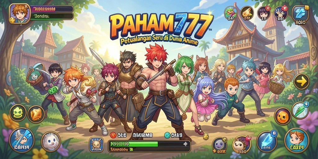 Screenshot menampilkan karakter Anime dalam aksi seru di PAHAM777.