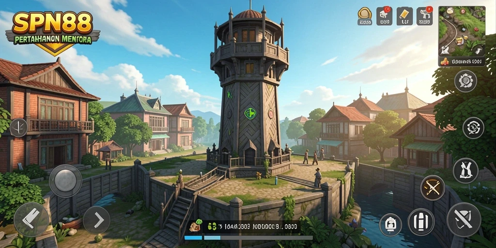 Tampilan gameplay SPN88 yang mendebarkan dalam strategi Tower Defense.