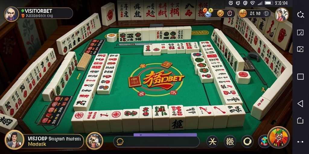 Tampilan menarik dari gameplay Mahjong VISITORBET.